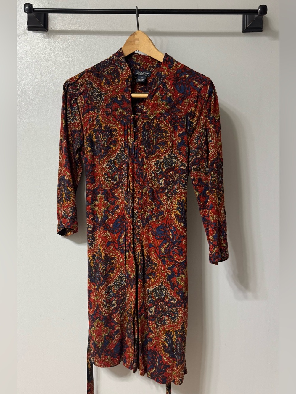 Lucky Brand Vintage-Inspired Red Paisley Dress